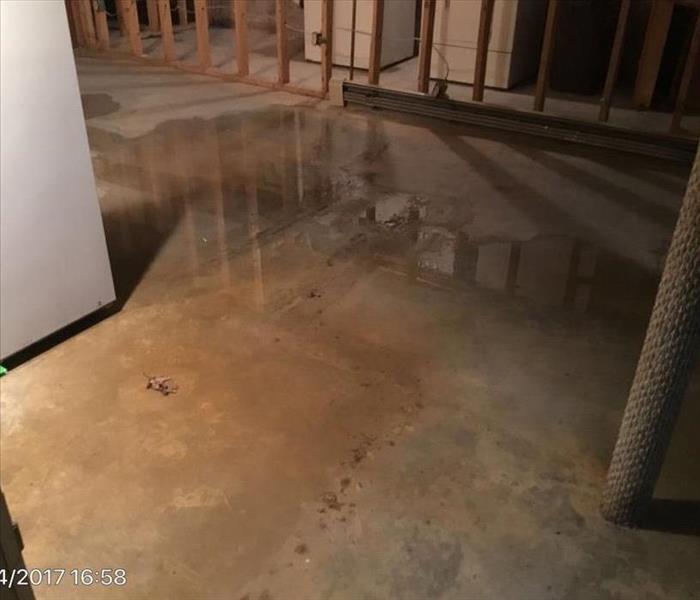 flooded basement concrete flooring